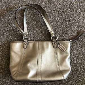 Coach Gold Metallic Leather mini Bag; PERFECT CONDITION, rarely used!!!